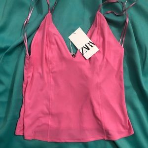 NWT Zara Tank top hot pink